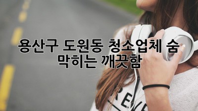 ✨ 용산구 도원동 청소업체, 숨 막히는 깨끗함! ✨