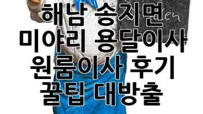 해남 송지면 미야리 용달이사🚚💨 원룸이사 후기 & 꿀팁 대방출!